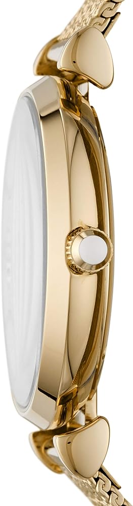 Emporio Armani Gianni T Bar Mother of Pearl Dial Gold Mesh Bracelet Watch For Women - AR11321