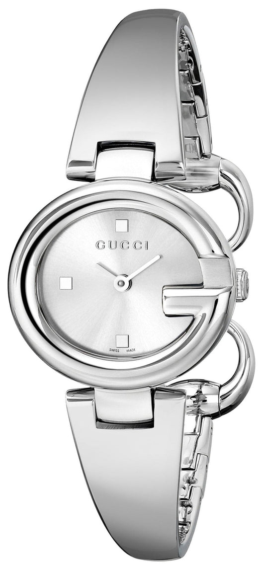 Gucci Guccissima Quartz Silver Dial Silver Steel Strap Watch For Women - YA134502