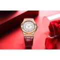 Maserati Potenza 35mm White Rose Gold Dial Red Leather Strap Watch For Women - R8851108501