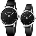 Calvin Klein Evan Black Dial Black Leather Strap Watch for Men - K7B211CZ