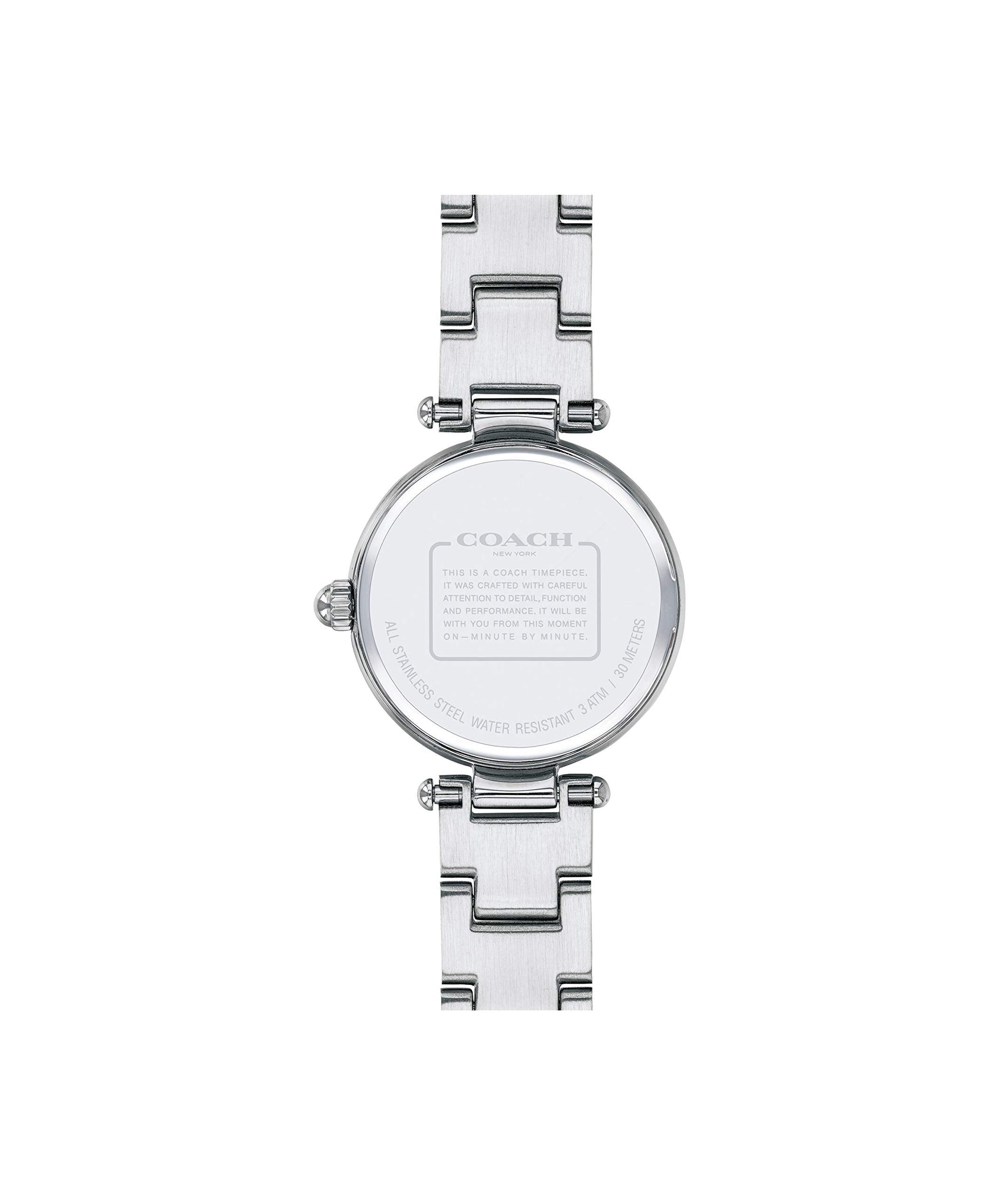 Coach Park Blue Mother of Pearl Dial Silver Steel Strap Watch for Women - 14503224