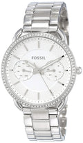 Fossil Tailor White Dial Silver Steel Strap Watch for Women - ES4262