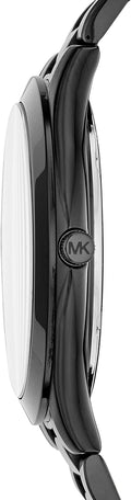 Michael Kors Slim Runway Black Dial Black Steel Strap Watch for Men - MK8507