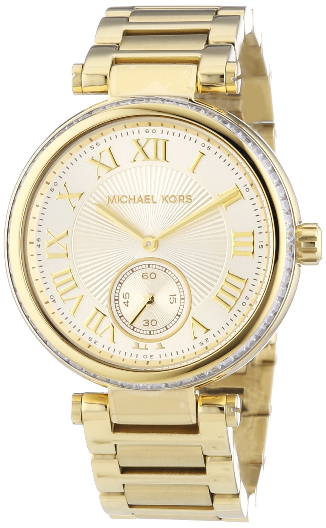 Michael Kors Skylar Gold Dial Gold Steel Strap Watch for Women - MK5867