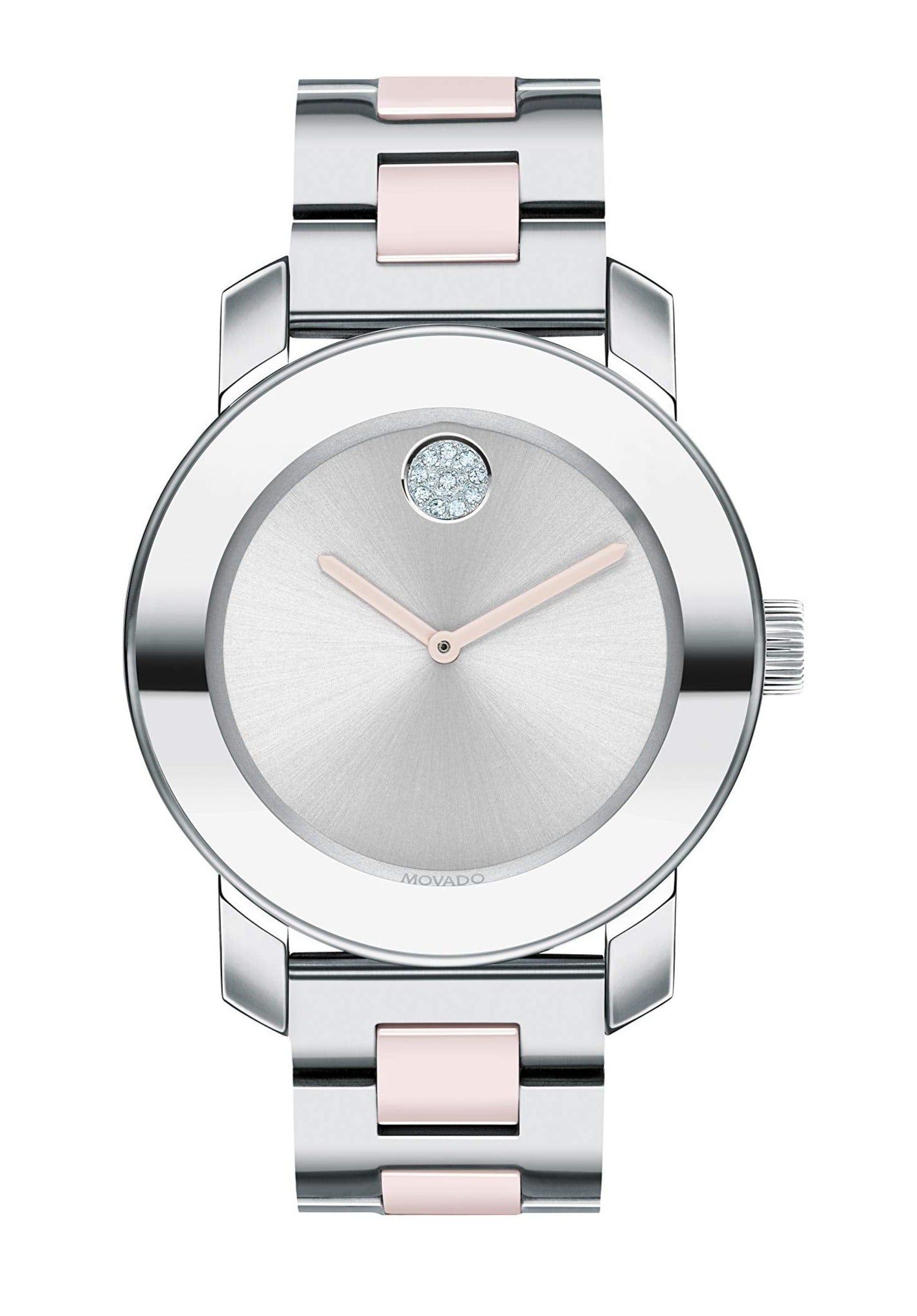 Movado Bold Silver Dial Two Tone Steel Strap Watch for Women - 3600702