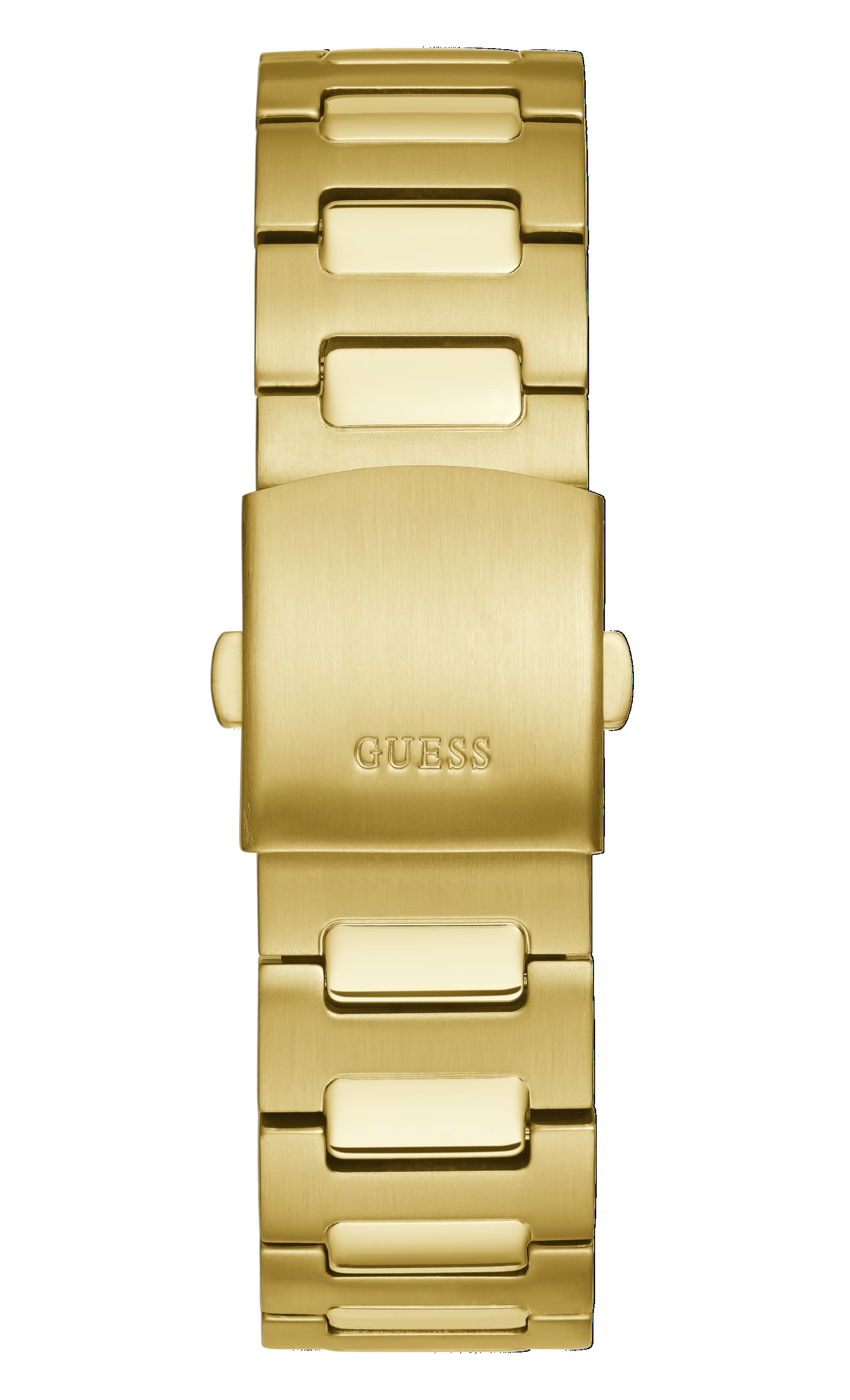 Guess Scope Quartz Black Dial Gold Steel Strap Watch for Men - GW0427G2