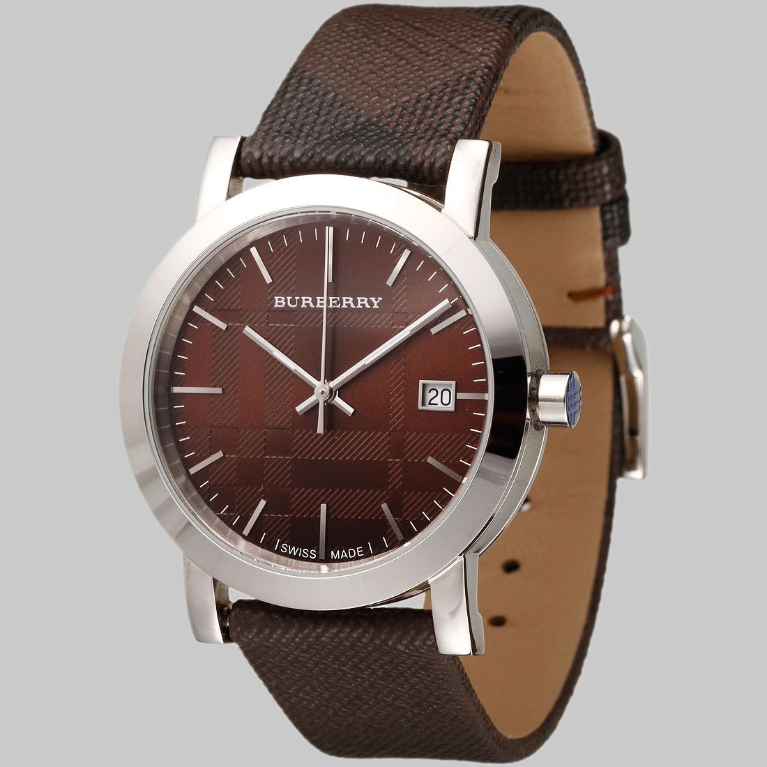 Burberry The City Brown Dial Brown Leather Strap Watch for Women - BU1775