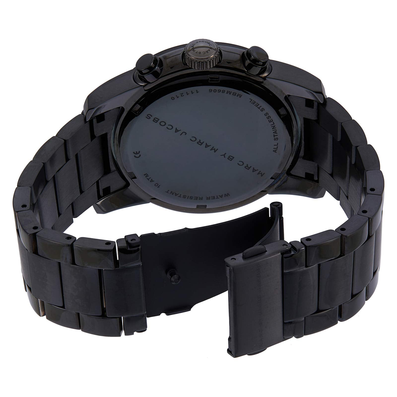 Marc Jacobs Marc Larry Black Dial Black Stainless Steel Strap Watch for Men - MBM8606