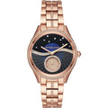 Michael Kors Lauryn Blue Dial Rose Gold Steel Strap Watch for Women - MK3723