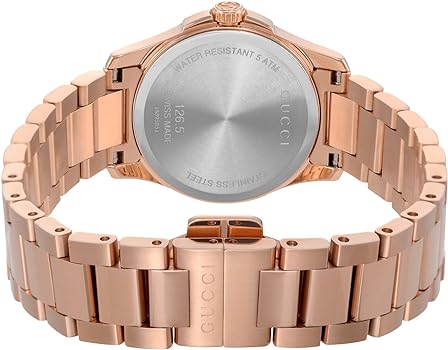 Gucci G Timeless Quartz Rose Gold Dial Rose Gold Steel Strap Watch For Women - YA126567