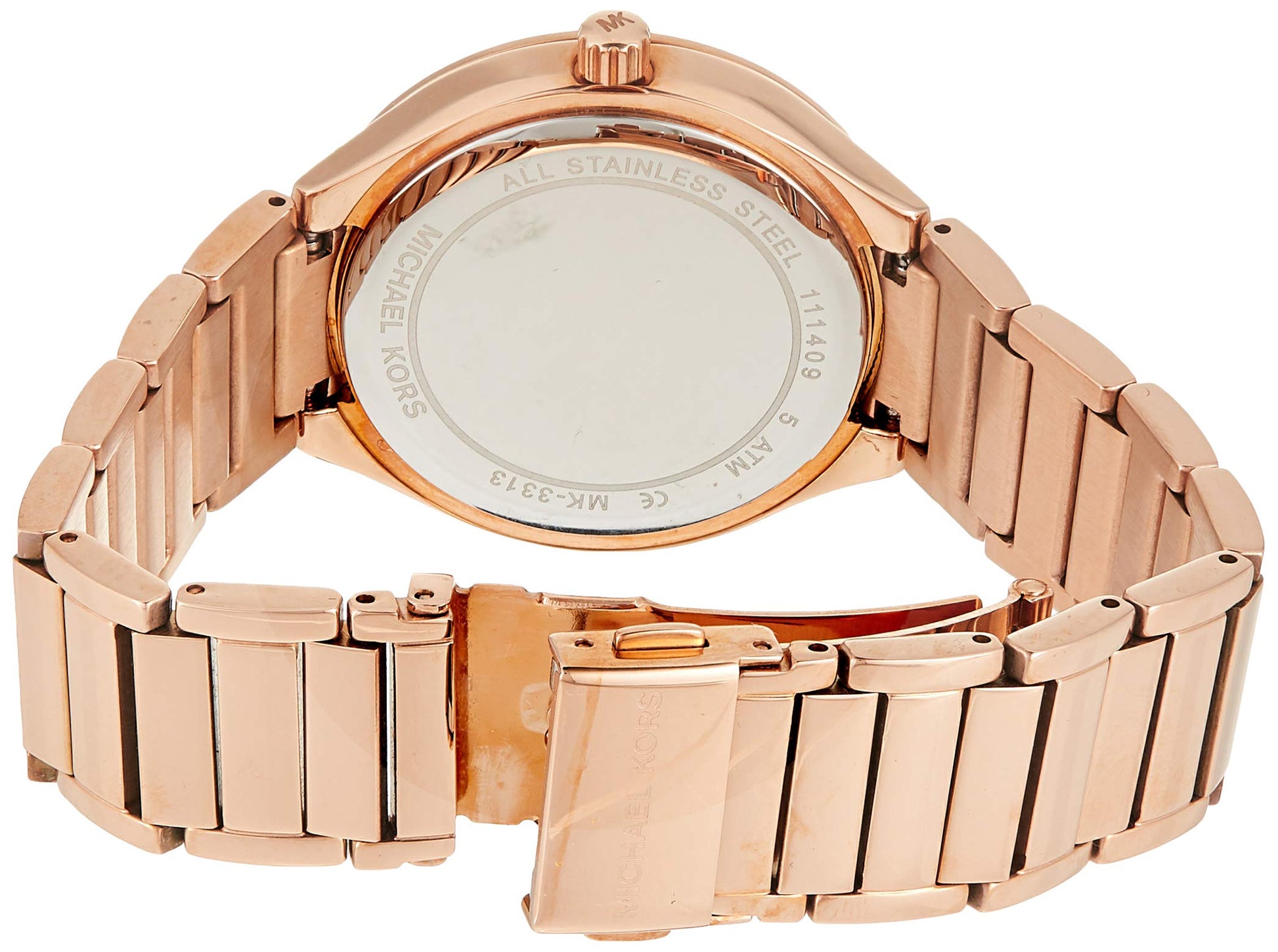 Michael Kors Kerry Mother of Pearl Dial Rose Gold Steel Strap Watch for Women - MK3313