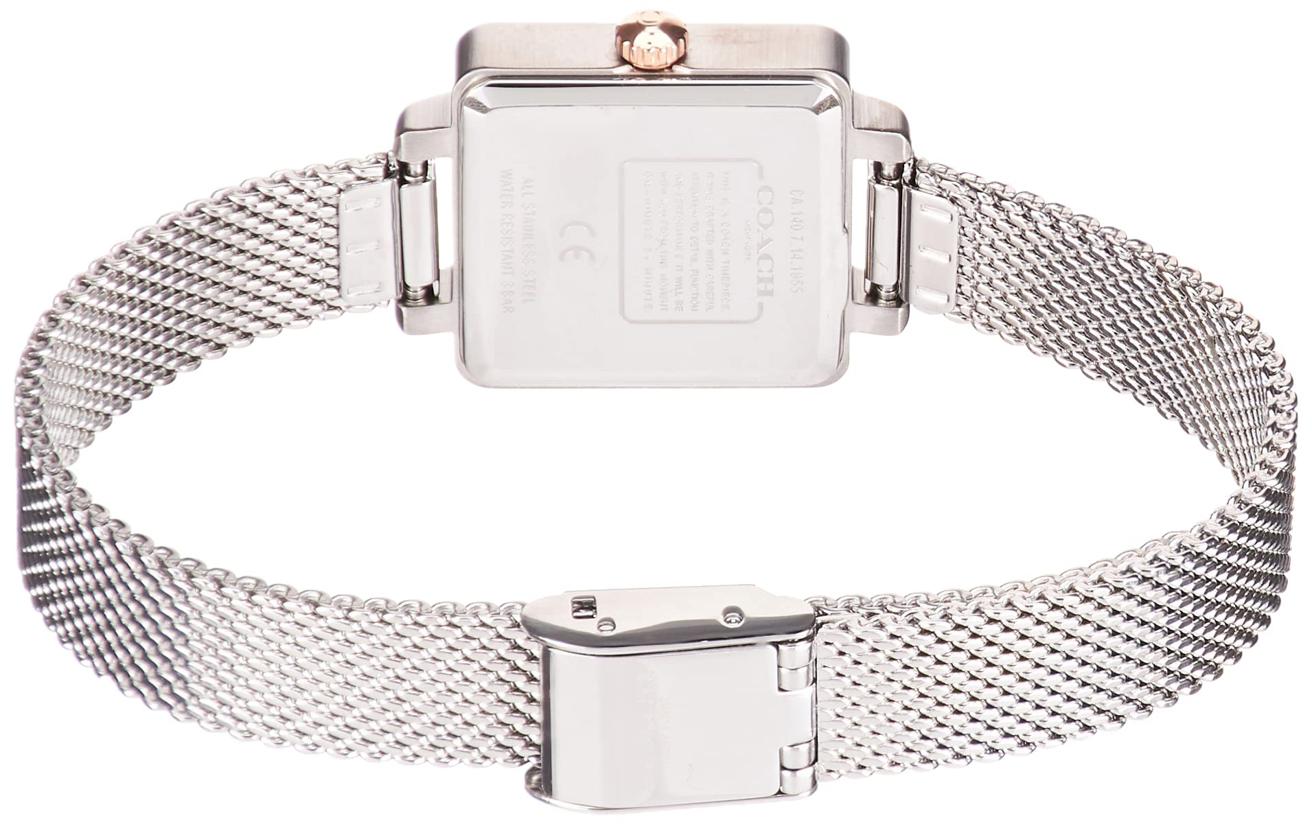 Coach Cass White Dial Silver Mesh Bracelet Watch for Women - 14503697