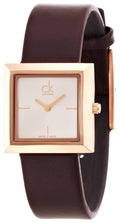 Calvin Klein Mark White Dial Brown Leather Strap Watch for Women - K3R236G6