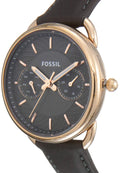 Fossil Tailor Grey Dial Grey Leather Strap Watch for Women - ES3913