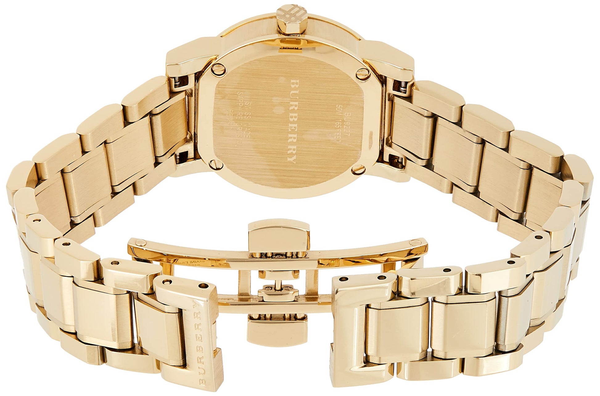 Burberry The City Gold Dial Gold Steel Strap Watch for Women - BU9227