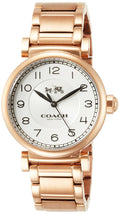 Coach Madison White Dial Rose Gold Steel Strap Watch for Women - 14502395