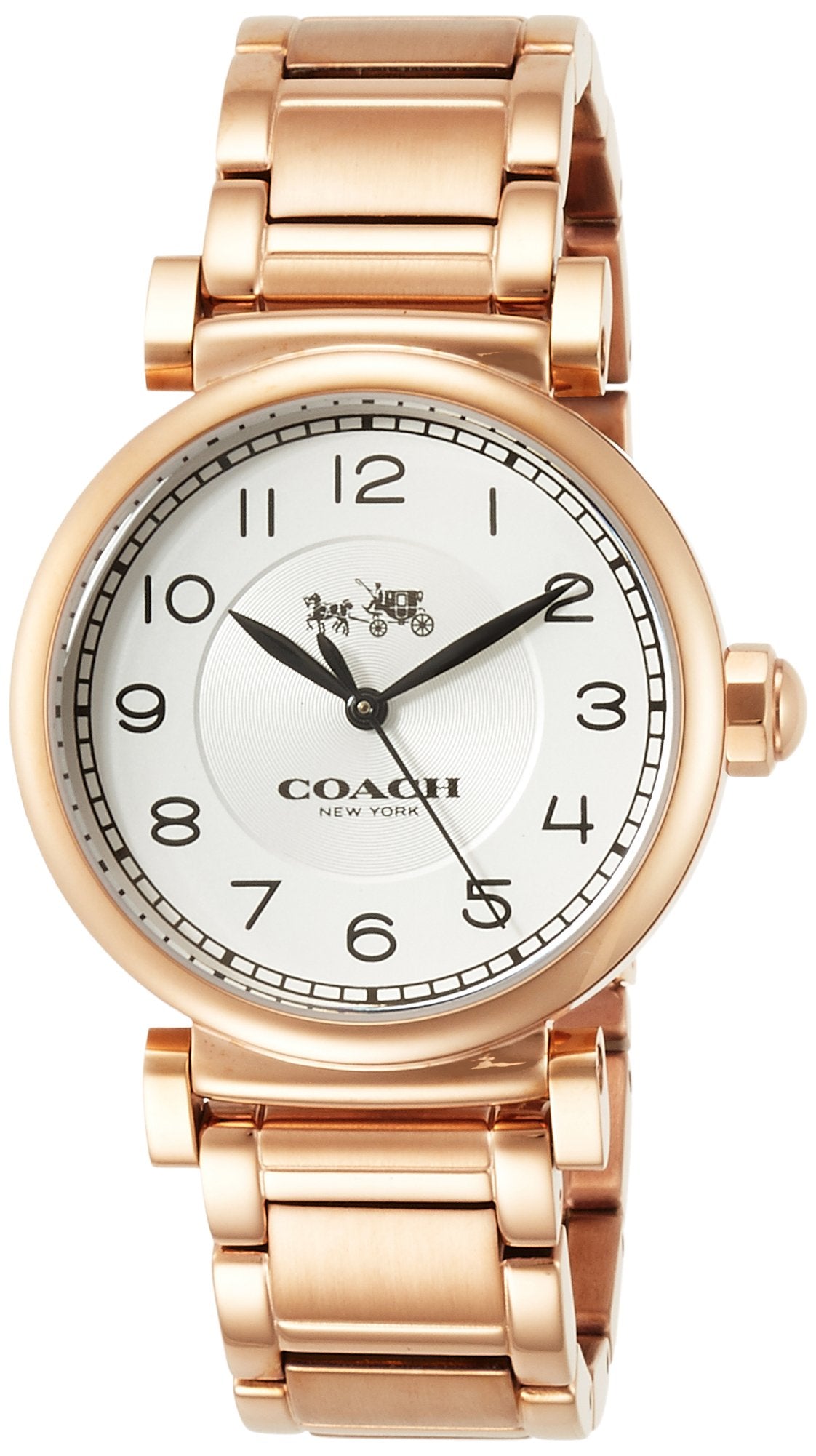 Coach Madison White Dial Rose Gold Steel Strap Watch for Women - 14502395