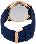 Guess G Twist Silver Dial Blue Silicone Strap Watch For Women - W0911L6