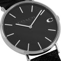 Coach Charles Black Dial Black Leather Strap Watch for Men - 14602157