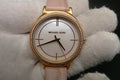 Michael Kors Cinthia Mother of Pearl Dial Pink Leather Strap Watch for Women - MK2663