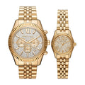 Michael Kors Lexington Gold Dial Gold Stainless Steel Strap Watch for Men - MK8494