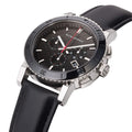 Burberry The City Black Dial Black Leather Strap Watch for Men - BU9382