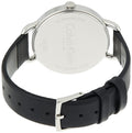 Calvin Klein Evan White Dial Black Leather Strap Watch for Women - K7B231CY