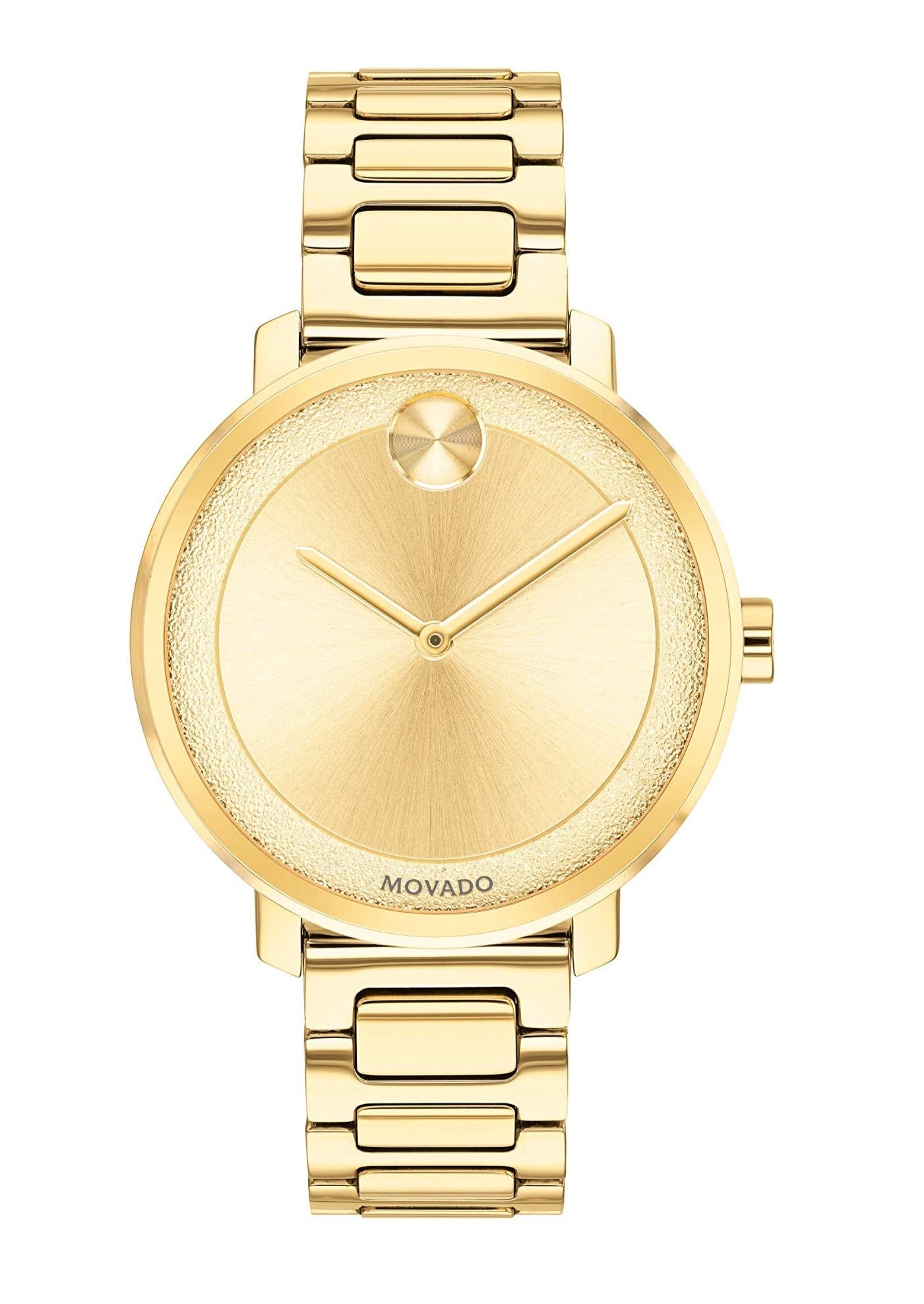 Movado Bold Yellow Gold Dial Yellow Gold Steel Strap Watch For Women - 3600085