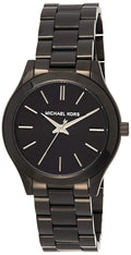 Michael Kors Mini Slim Runway Black Dial Black Steel Strap Watch for Women - MK3587