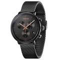 Calvin Klein High Noon Chronograph Black Dial Black Mesh Bracelet Watch for Women - K8M27421