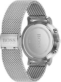 Hugo Boss Integrity Grey Dial Silver Mesh Bracelet Watch for Men - 1513807