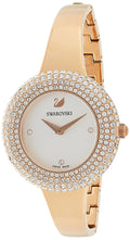 Swarovski Crystal Rose Silver Dial Rose Gold Steel Strap Watch for Women - 5484073