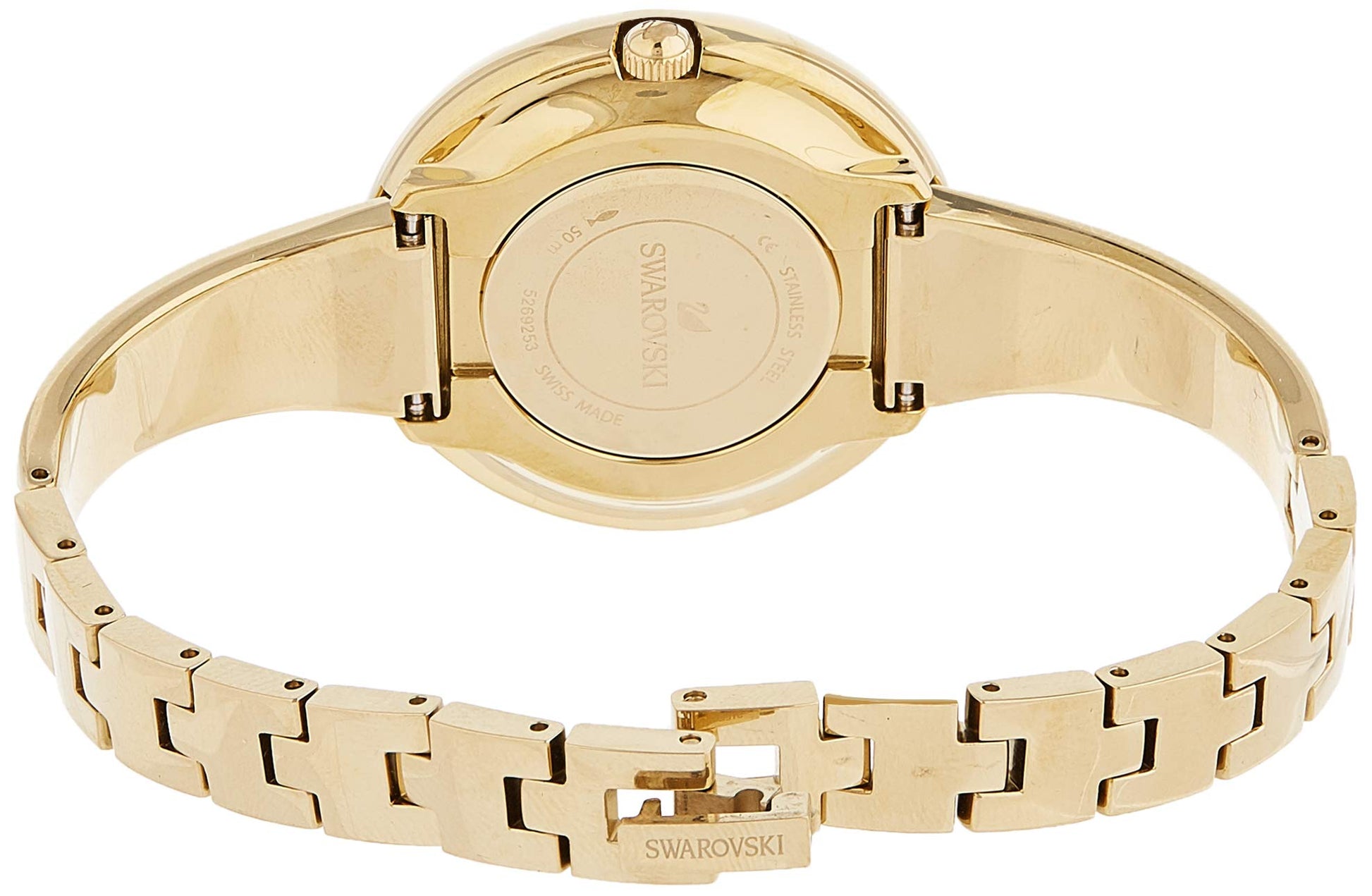 Swarovski Crystalline Bracelet White Dial Gold Steel Strap Watch for Women - 5269253