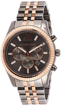 Michael Kors Lexington Black Dial Two Tone Stainless Steel Strap Watch for Men - MK8561