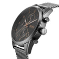 Hugo Boss Skymaster Chronograph Grey Dial Grey Mesh Bracelet Watch for Men - 1513837