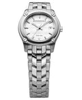 Burberry Heritage Check White Dial Silver Stainless Steel Strap Watch for Women - BU1853