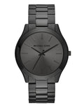 Michael Kors Slim Runway Black Dial Black Steel Strap Watch for Men - MK8507