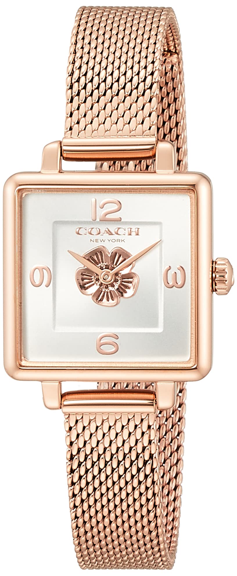 Coach Cass White Dial Rose Gold Mesh Bracelet Watch for Women - 14503698