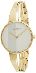 Calvin Klein Drift Silver Dial Gold Steel Strap Watch for Women - K6S2N516