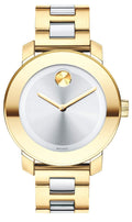 Movado Bold Silver Dial Two Tone Steel Strap Watch for Women - 3600129