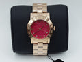 Marc Jacobs Amy Purple Dial Rose Gold Stainless Steel Strap Watch for Women - MBM8618