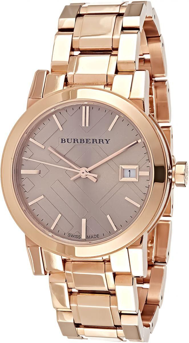 Burberry The City Rose Gold Dial Rose Gold Steel Strap Watch for Women - BU9135