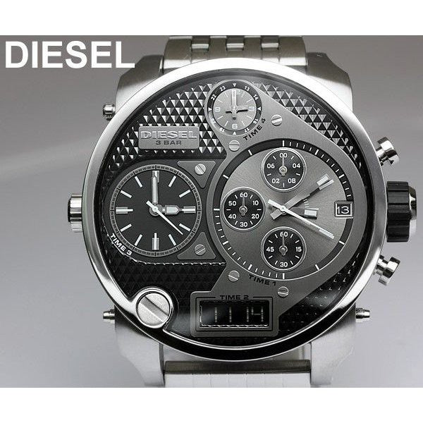 Diesel Mr Daddy 1.0 Black Dial Stainless Steel Stainless Watch For Men - DZ7221