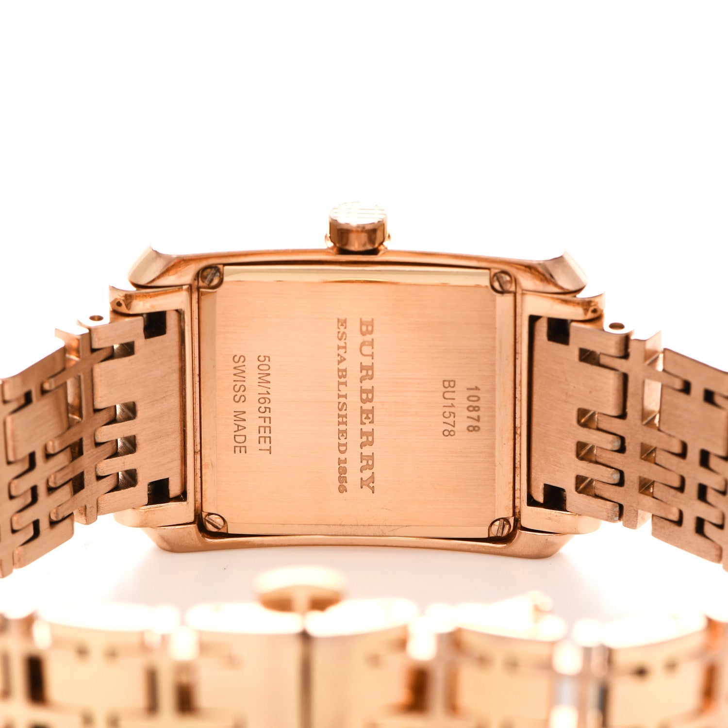 Burberry Nova Check Quartz Rose Gold Dial Rose Gold Stainless Steel Strap Watch for Women - BU1578