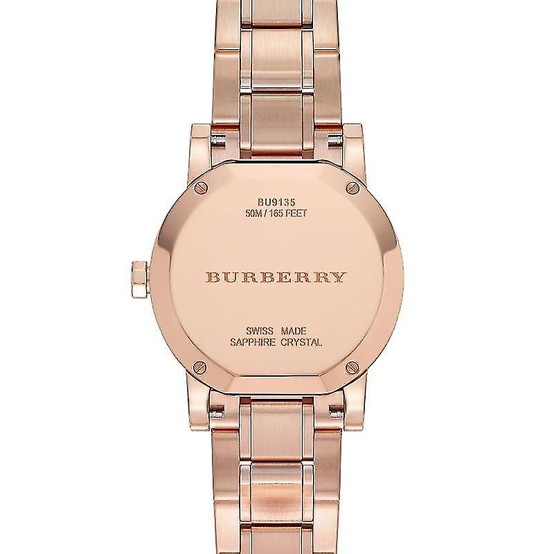 Burberry The City Rose Gold Dial Rose Gold Steel Strap Watch for Women - BU9135