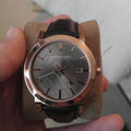 Burberry The City Brown Dial Brown Leather Strap Watch for Men - BU9013