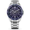 Tommy Hilfiger Erik Chronograph Blue Dial Silver Steel Strap Watch for Men - 1791366