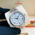 Omega De Ville Prestige Co Axial Automatic White Dial Silver Steel Strap Watch for Men - 424.10.40.20.02.005