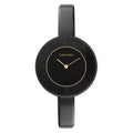 Calvin Klein Chic Black Dial Black Leather Strap Watch for Women - K7N23CB1