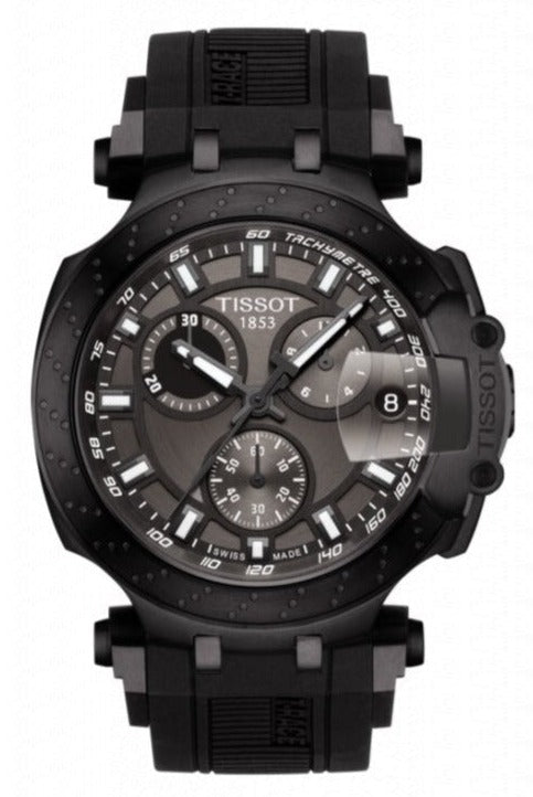 Tissot T Race Chonograph Anthracite Dial Black Silicon Strap Watch For Men - T115.417.37.061.03